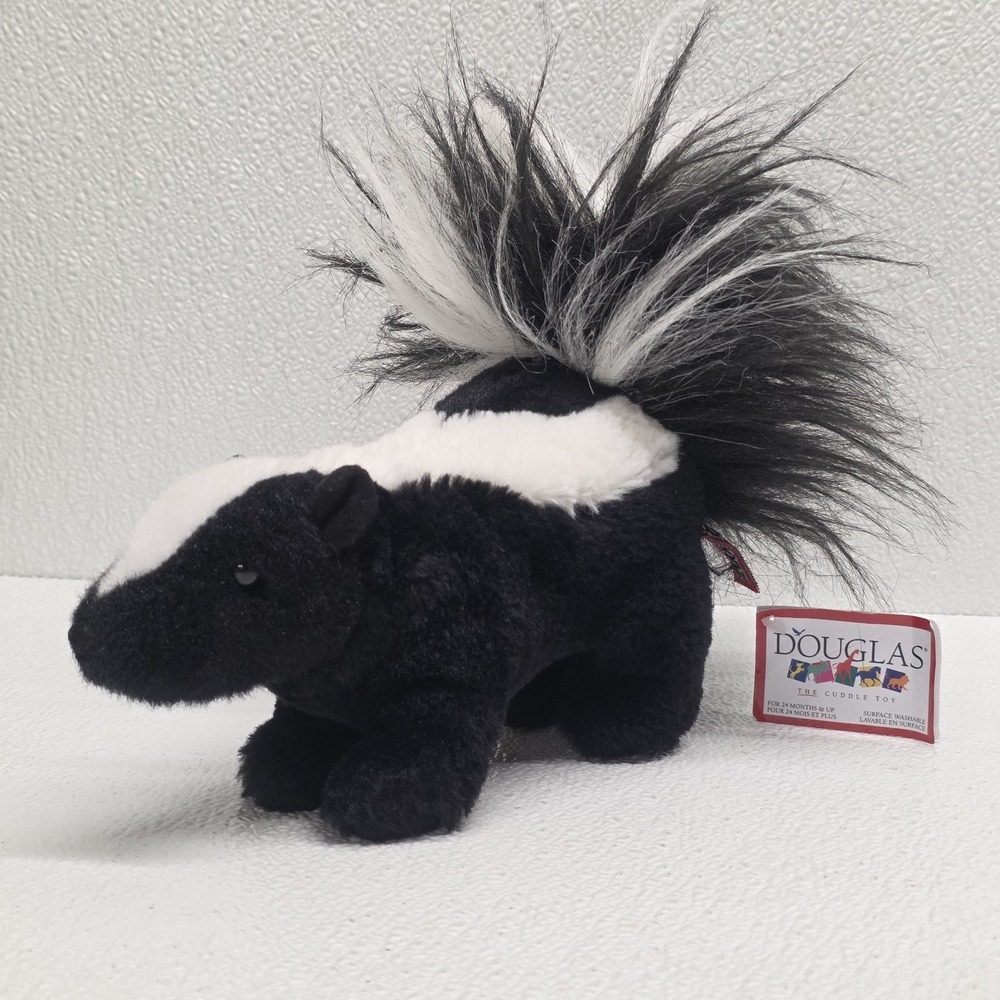 Douglas Striper Skunk Plush Stuffed Animal Toy 8" - With Tag